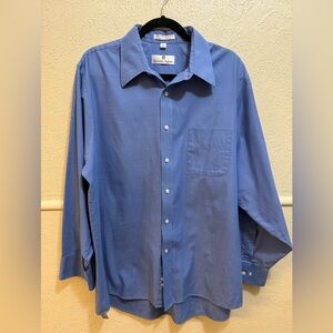Etienne Aigner Men’s Button Down Dress Shirt Blue 17 1/2 34/35